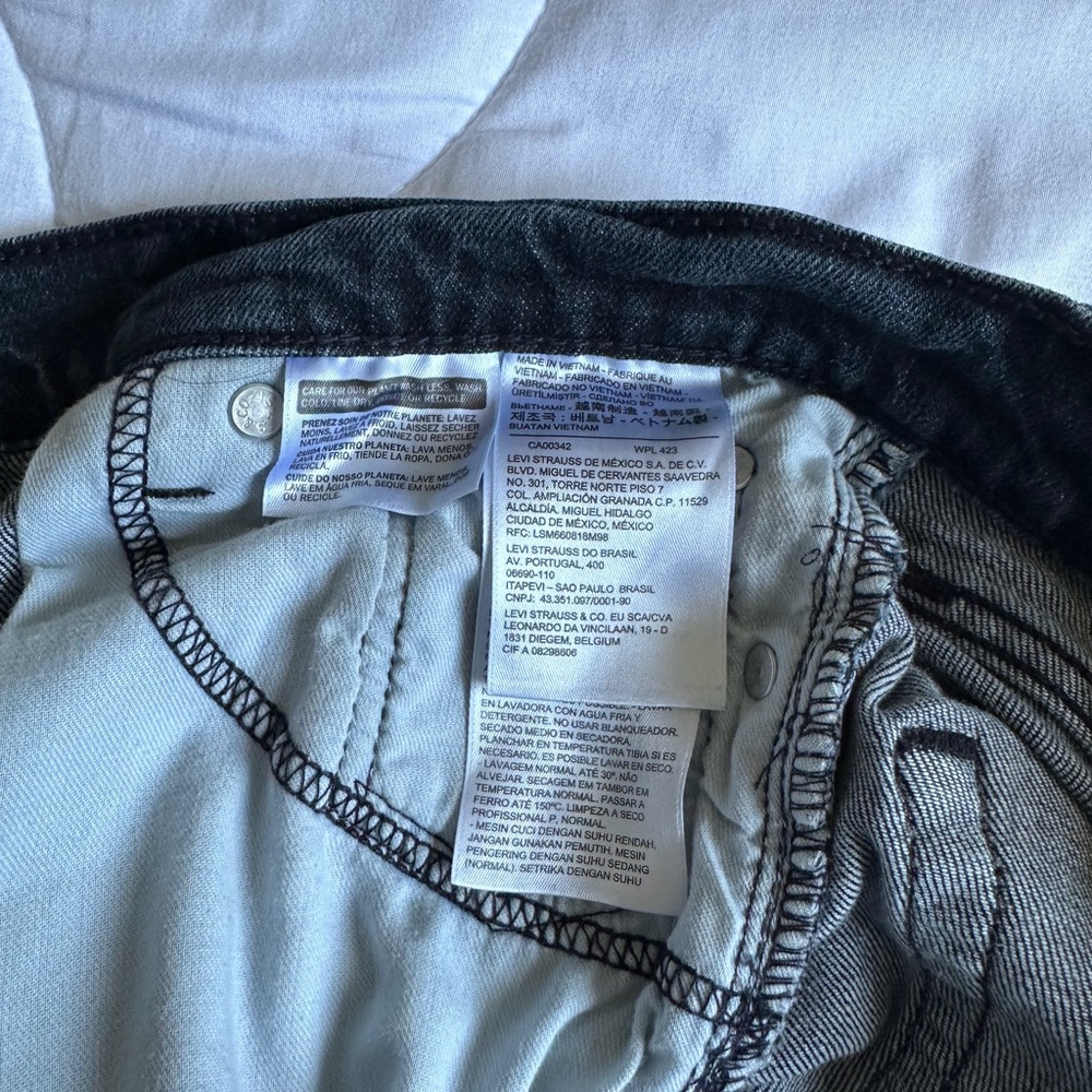 Levi's Black Straight Jeans 30 waist 30 length - Picture 6 of 6